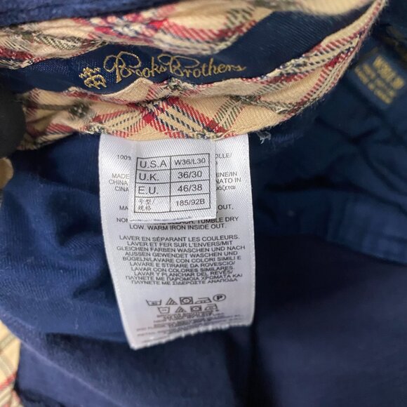 Brooks Brothers Elliot Corduroy Pants Men's 36 x 30 Fit 35 x 28 Blue Wide Wale - Picture 8 of 14